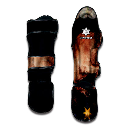 Watercolor Taurus Zodiac Sign Print Muay Thai Shin Guard