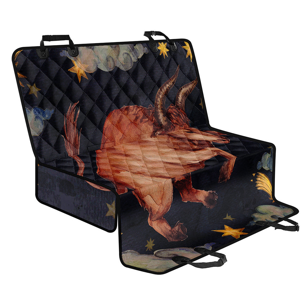 Watercolor Taurus Zodiac Sign Print Pet Car Back Seat Cover