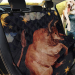 Watercolor Taurus Zodiac Sign Print Pet Car Back Seat Cover