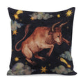 Watercolor Taurus Zodiac Sign Print Pillow Cover