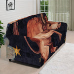 Watercolor Taurus Zodiac Sign Print Sofa Cover
