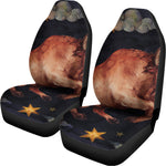 Watercolor Taurus Zodiac Sign Print Universal Fit Car Seat Covers
