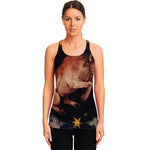 Watercolor Taurus Zodiac Sign Print Women's Racerback Tank Top