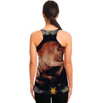 Watercolor Taurus Zodiac Sign Print Women's Racerback Tank Top
