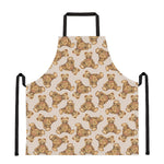 Watercolor Teddy Bear Pattern Print Apron