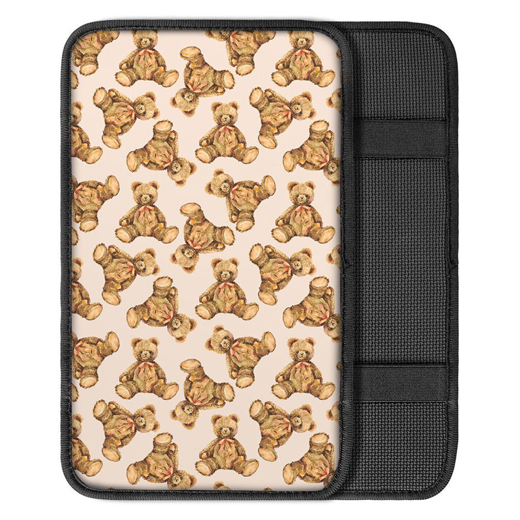 Watercolor Teddy Bear Pattern Print Car Center Console Cover