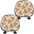 Watercolor Teddy Bear Pattern Print Car Headrest Covers