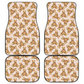 Watercolor Teddy Bear Pattern Print Front and Back Car Floor Mats