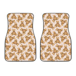 Watercolor Teddy Bear Pattern Print Front Car Floor Mats