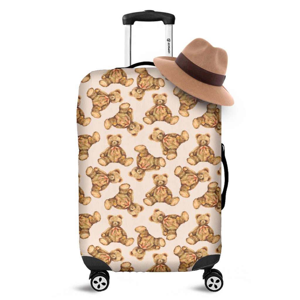 Watercolor Teddy Bear Pattern Print Luggage Cover