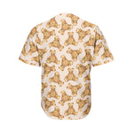Watercolor Teddy Bear Pattern Print Men's Baseball Jersey
