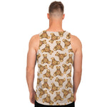 Watercolor Teddy Bear Pattern Print Men's Tank Top