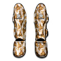 Watercolor Teddy Bear Pattern Print Muay Thai Shin Guards