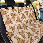 Watercolor Teddy Bear Pattern Print Pet Car Back Seat Cover
