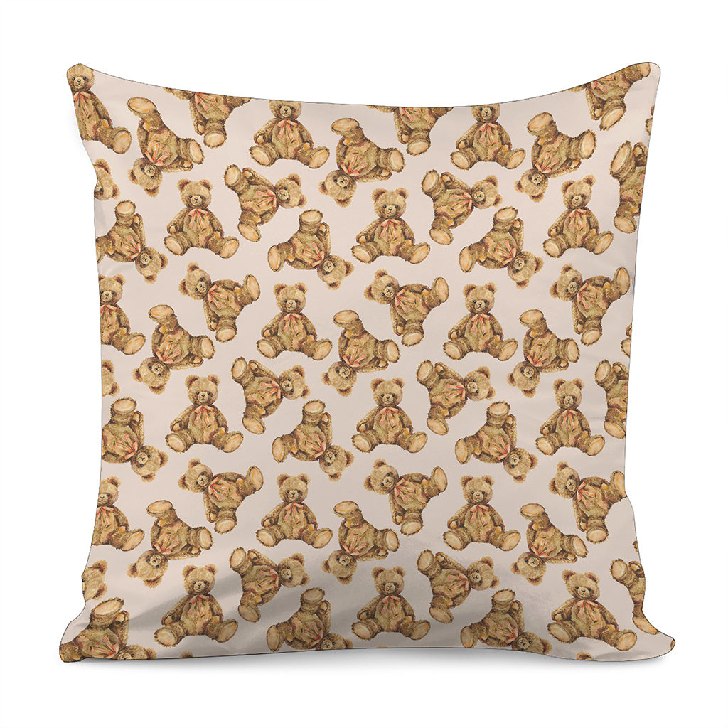 Watercolor Teddy Bear Pattern Print Pillow Cover