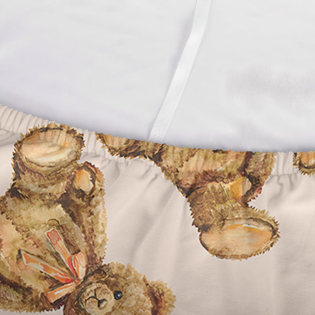 Watercolor Teddy Bear Pattern Print Sofa Cover