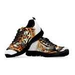 Watercolor Tiger Print Black Sneakers