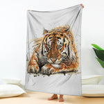 Watercolor Tiger Print Blanket