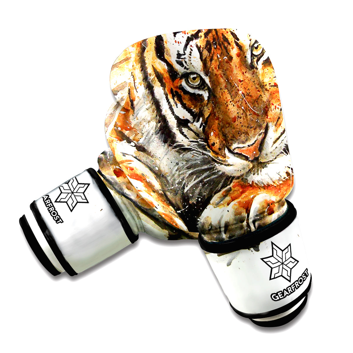 Watercolor Tiger Print Boxing Gloves