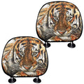 Watercolor Tiger Print Car Headrest Covers