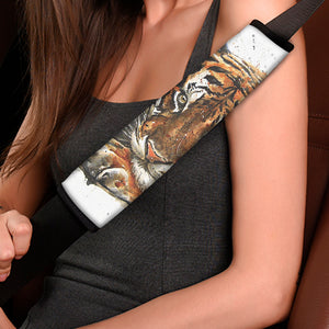 Watercolor Tiger Print Car Seat Belt Covers