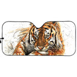 Watercolor Tiger Print Car Sun Shade