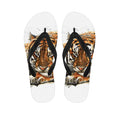 Watercolor Tiger Print Flip Flops
