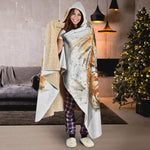 Watercolor Tiger Print Hooded Blanket