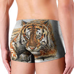Watercolor Tiger Print Men's Boxer Briefs