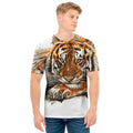Watercolor Tiger Print Men's T-Shirt