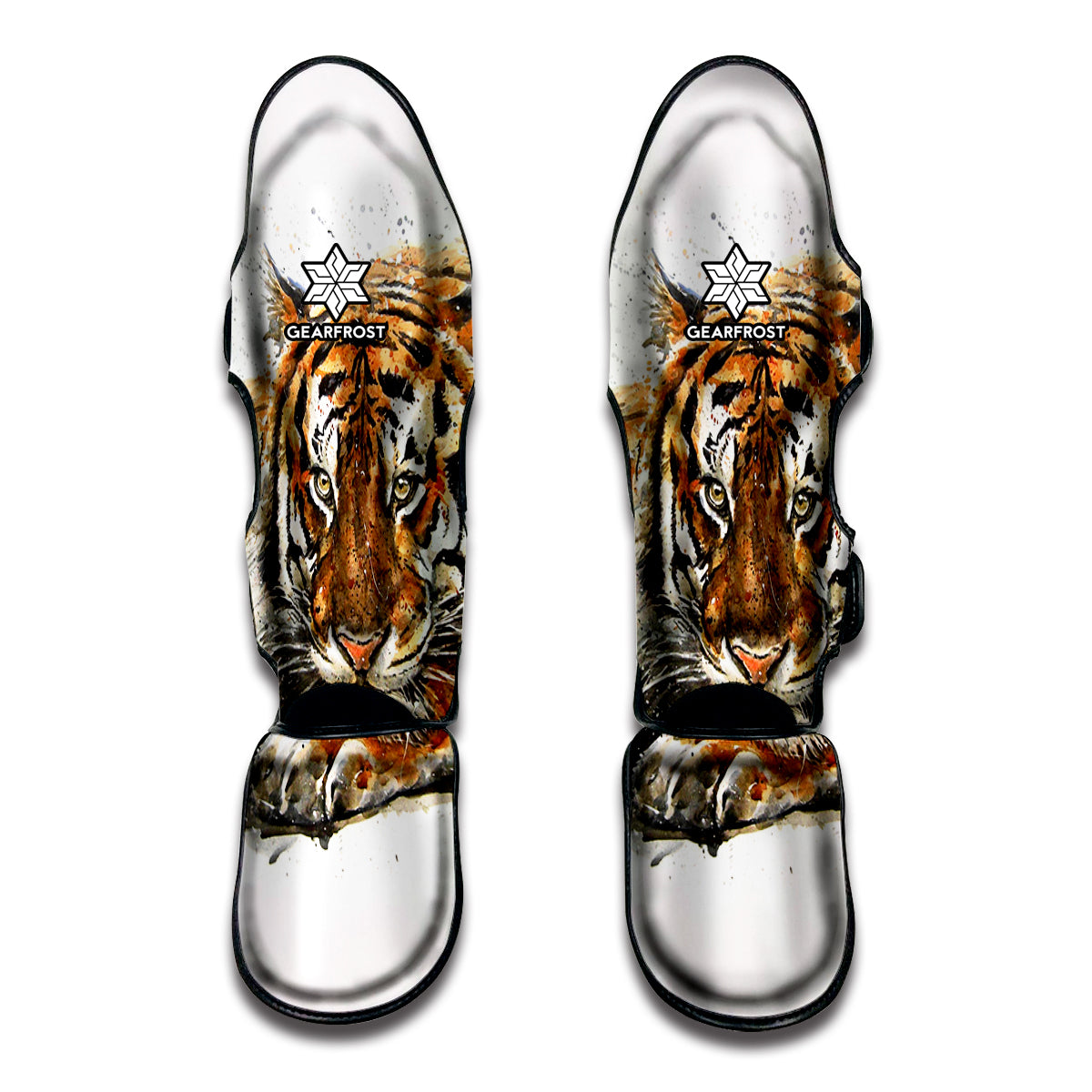 Watercolor Tiger Print Muay Thai Shin Guard