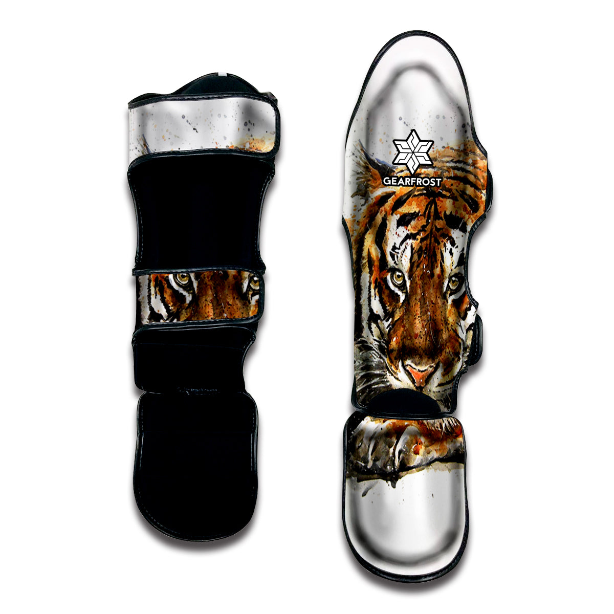 Watercolor Tiger Print Muay Thai Shin Guard