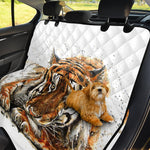 Watercolor Tiger Print Pet Car Back Seat Cover