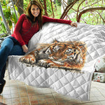 Watercolor Tiger Print Quilt
