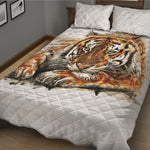 Watercolor Tiger Print Quilt Bed Set