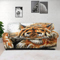 Watercolor Tiger Print Sofa Cover