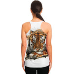 Watercolor Tiger Print Women's Racerback Tank Top