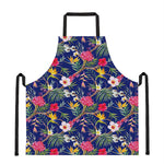 Watercolor Tropical Flower Pattern Print Apron