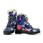 Watercolor Tropical Flower Pattern Print Comfy Boots GearFrost