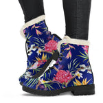 Watercolor Tropical Flower Pattern Print Comfy Boots GearFrost