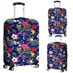 Watercolor Tropical Flower Pattern Print Luggage Cover GearFrost