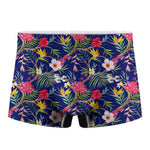 Watercolor Tropical Flower Pattern Print Men's Boxer Briefs