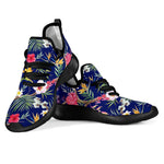 Watercolor Tropical Flower Pattern Print Mesh Knit Shoes GearFrost