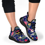 Watercolor Tropical Flower Pattern Print Mesh Knit Shoes GearFrost