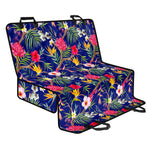 Watercolor Tropical Flower Pattern Print Pet Car Back Seat Cover