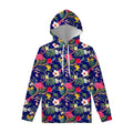 Watercolor Tropical Flower Pattern Print Pullover Hoodie