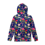 Watercolor Tropical Flower Pattern Print Pullover Hoodie