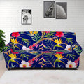 Watercolor Tropical Flower Pattern Print Sofa Cover