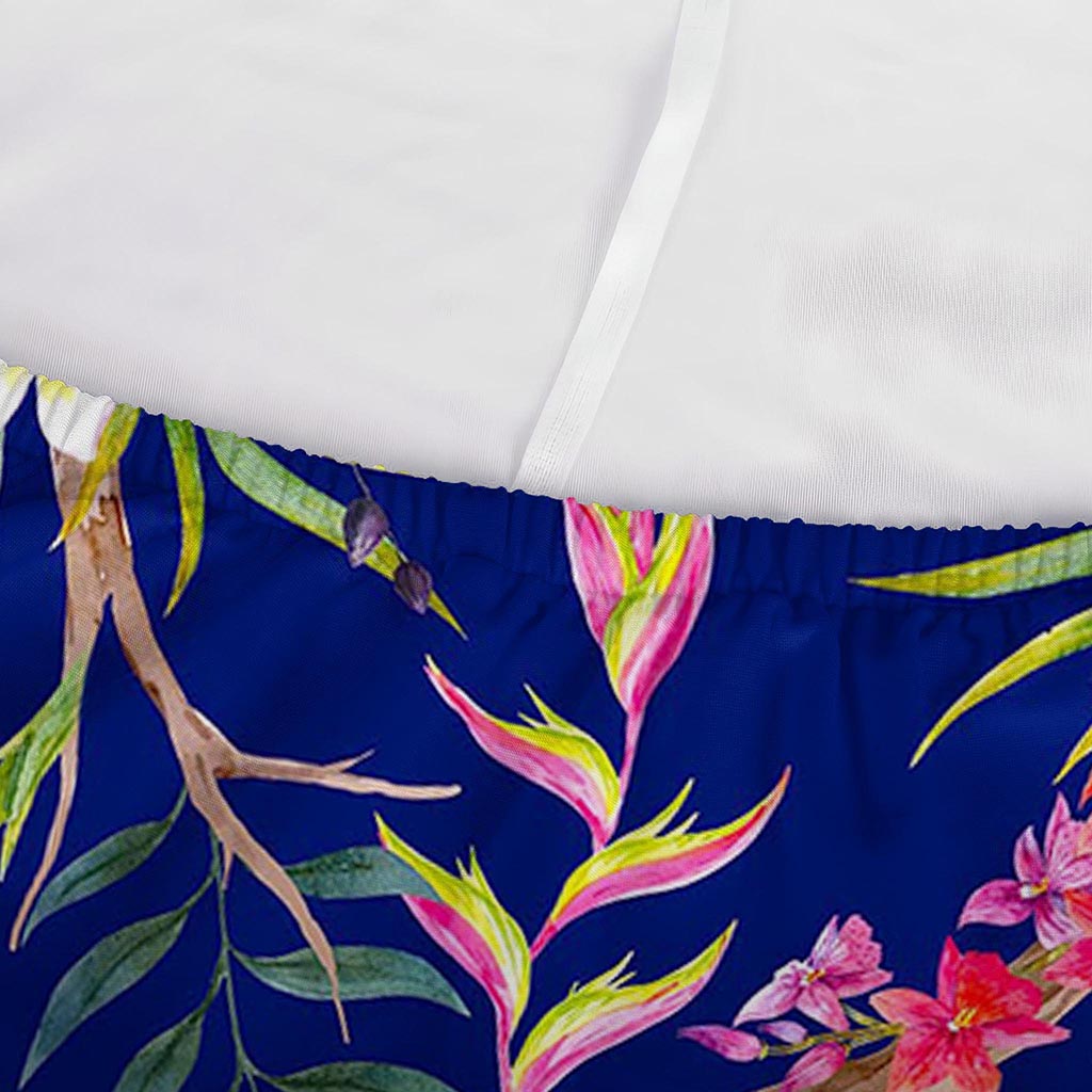 Watercolor Tropical Flower Pattern Print Sofa Cover