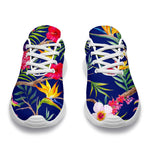 Watercolor Tropical Flower Pattern Print Sport Shoes GearFrost